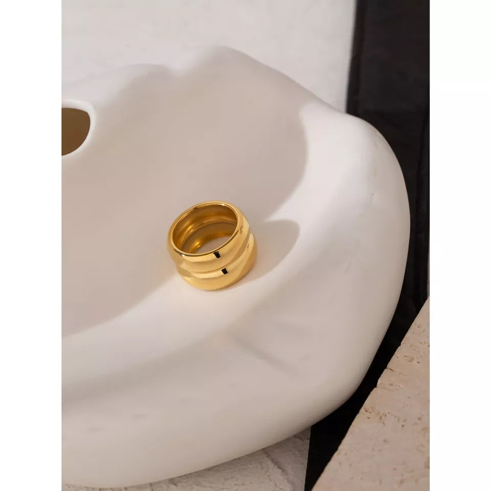 Mariah Double Band Chunky Statement Ring