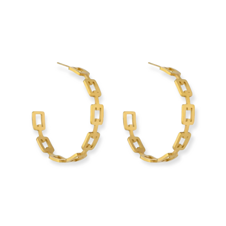 Aniya Chain Semi-Hoop Earrings